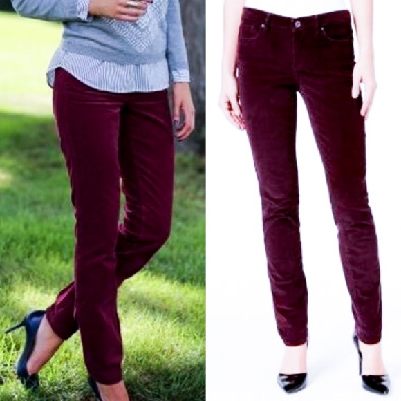 Calvin Klein Burgundy Corduroy Straight 